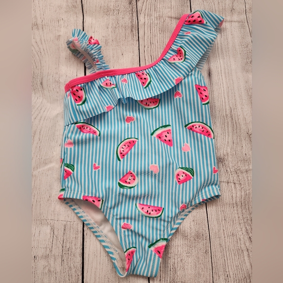 2T Swimsuits DreamWorks Trolls, WonderNation Watermelon (Set) - Picture 6 of 10